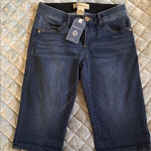 NWT Democracy Bohemian style Dark Blue Knee-Length Denim Shorts